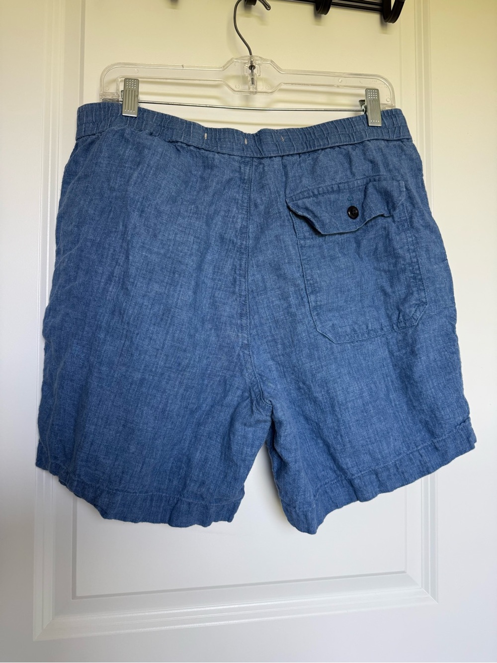 Banana Republic Linen Blue Flat Front Casual Shorts Cruise Summer Breathable Air - Picture 10 of 11